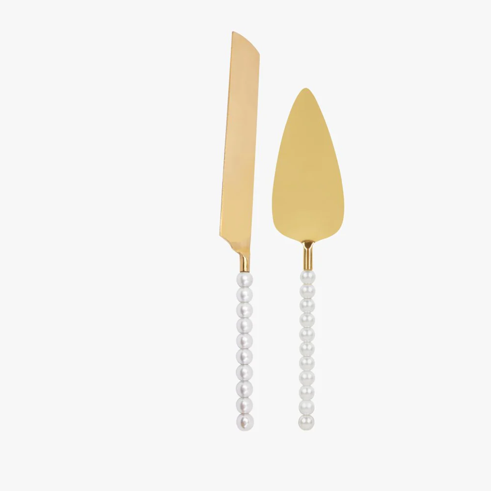 Lepelclub, Pearl Cake Knife & Server Set