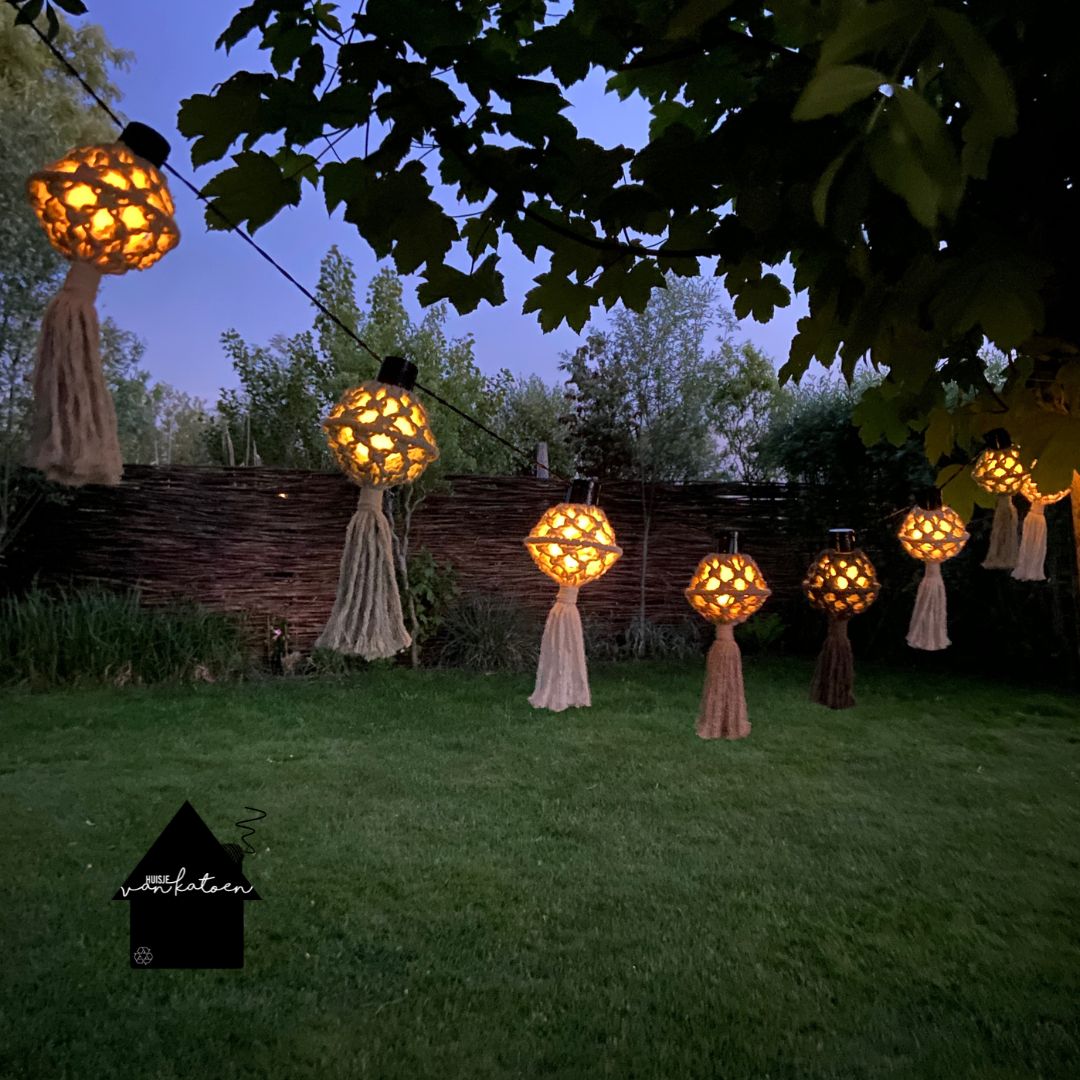 Macramé lampion Puja (10 x 1 kleur) - Afbeelding 5