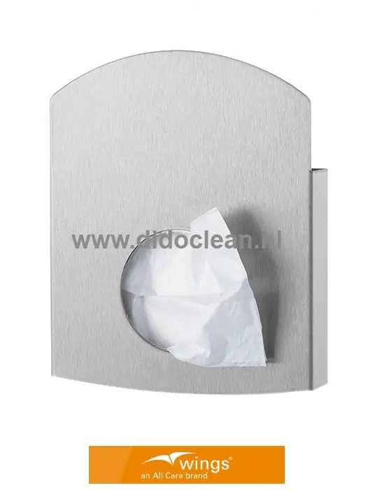 Wings RVS Hygiënezakjesdispenser voor plastic & papier